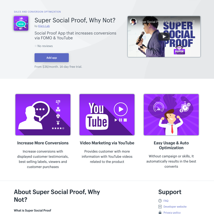 Super Social Proof for Shopify